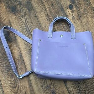 Portland Leather Mini Crossbody in Lavender